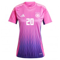 Camisa de Futebol Alemanha Benjamin Henrichs #20 Equipamento Secundário Mulheres Europeu 2024 Manga Curta